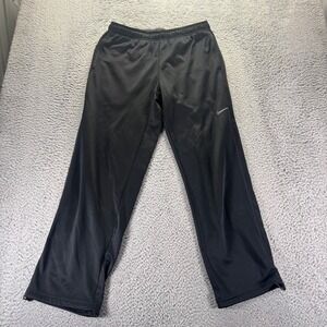 Nike Sweatpants Mens Large Black Polyester Stretch Loose Therma Fit